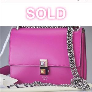 Fendi Kan I Mini Studded Shoulder Bag